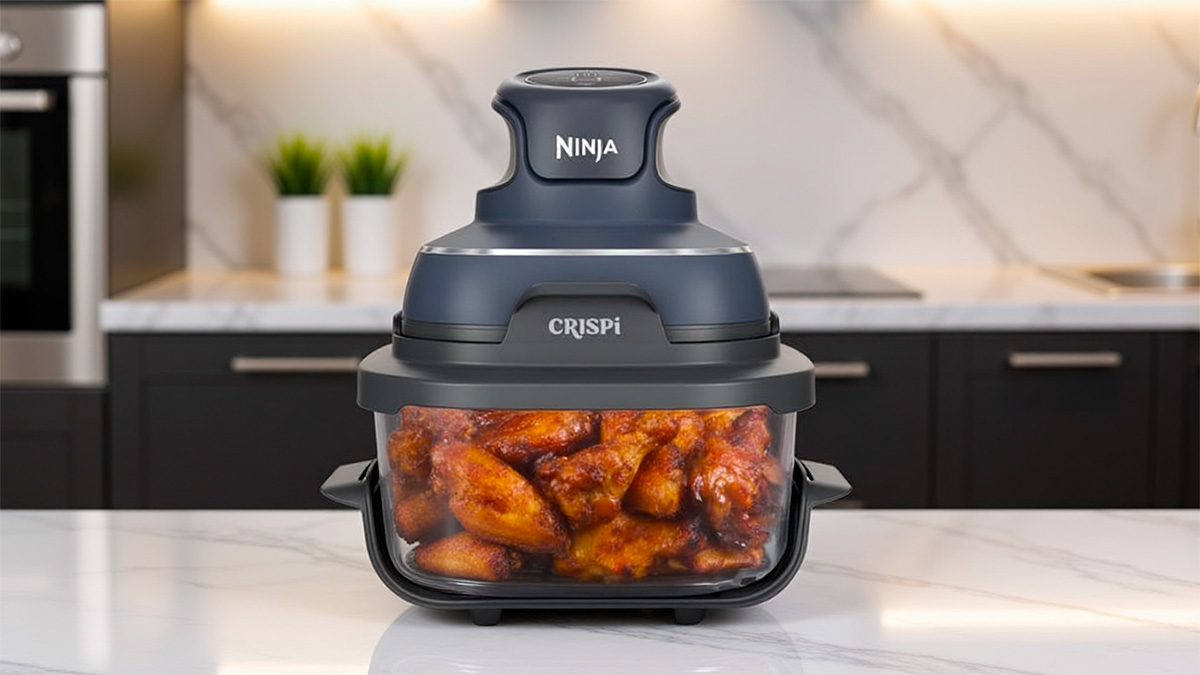 Airfryer Ninja CRISPi met transparante glazen kom